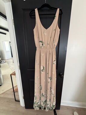 Show Me Your MuMu Beige Floral Maxi Dress